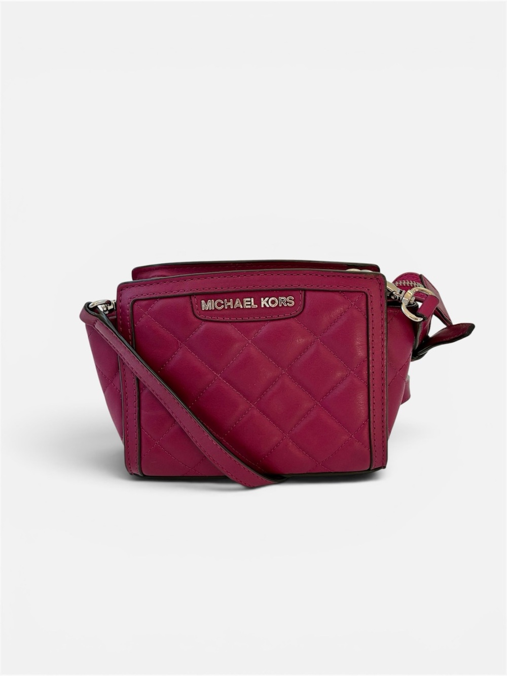 Michael Kors Quilted Crossbody Bag in Berry Plum